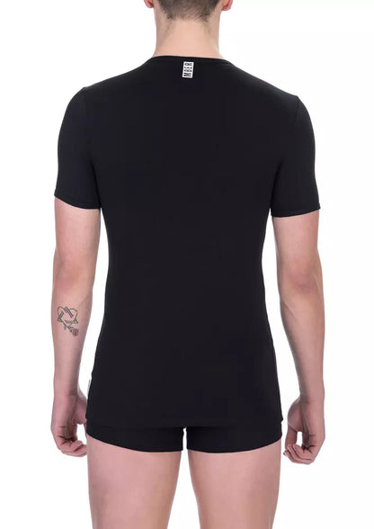 Camiseta de hombre Bikkembergs de algodón negro