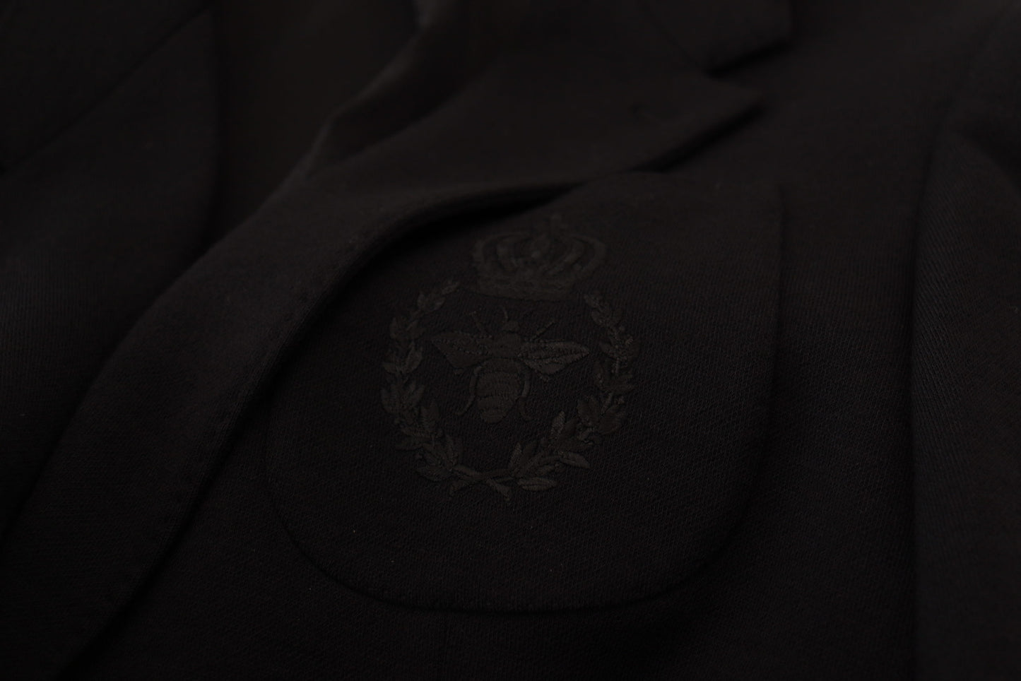 Blazer de lana negra Dolce & Gabbana Crown de corte entallado