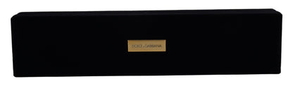 Caja de joyería/pulsera Dolce & Gabbana de terciopelo negro con placa de logotipo