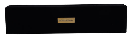 Caja de joyería/pulsera Dolce & Gabbana de terciopelo negro con placa de logotipo