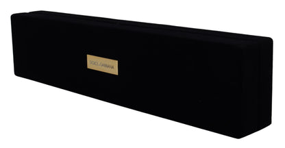 Caja de joyería/pulsera Dolce & Gabbana de terciopelo negro con placa de logotipo