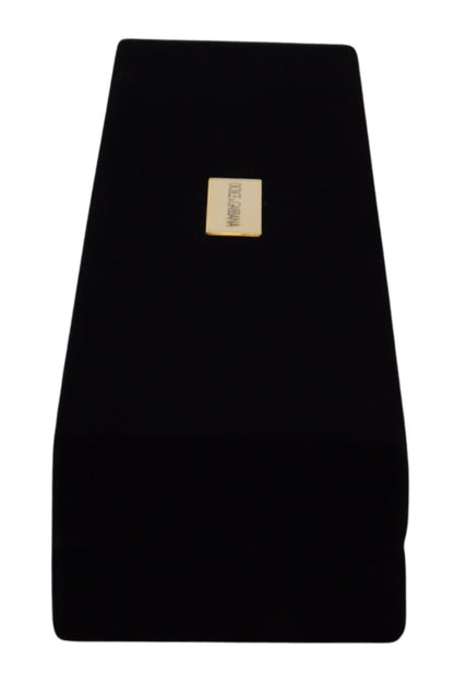 Caja de joyería/pulsera Dolce & Gabbana de terciopelo negro con placa de logotipo