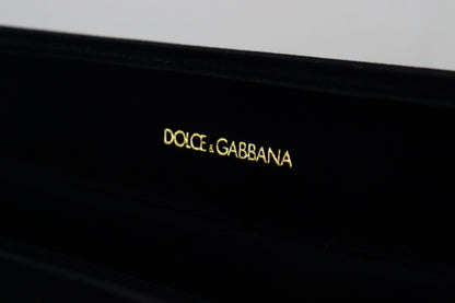 Caja de joyería/pulsera Dolce & Gabbana de terciopelo negro con placa de logotipo