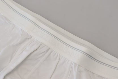 Dolce & Gabbana Bóxer Regular de Mezcla de Algodón Blanco