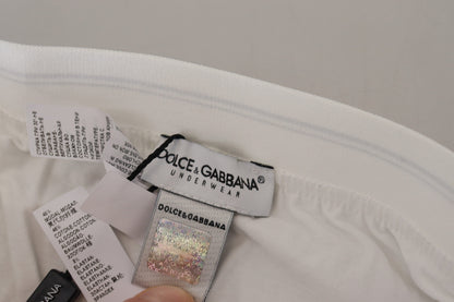 Dolce & Gabbana Bóxer Regular de Mezcla de Algodón Blanco