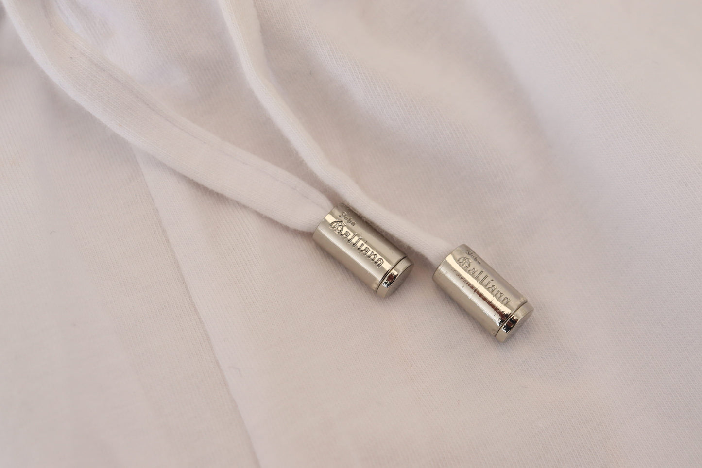 Pantalones holgados de algodón blanco con logo para hombre John Galliano