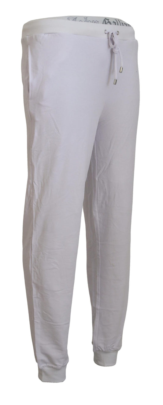 Pantalones de chándal de algodón blanco con logo para hombre John Galliano