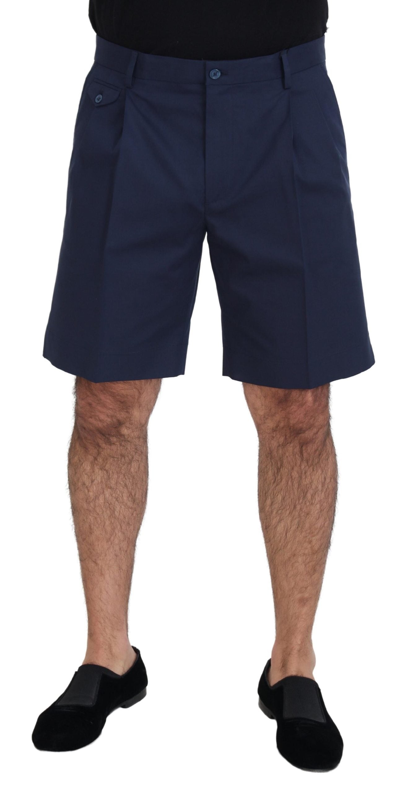 Dolce & Gabbana Pantalones cortos casuales de algodón elástico tipo chino en azul