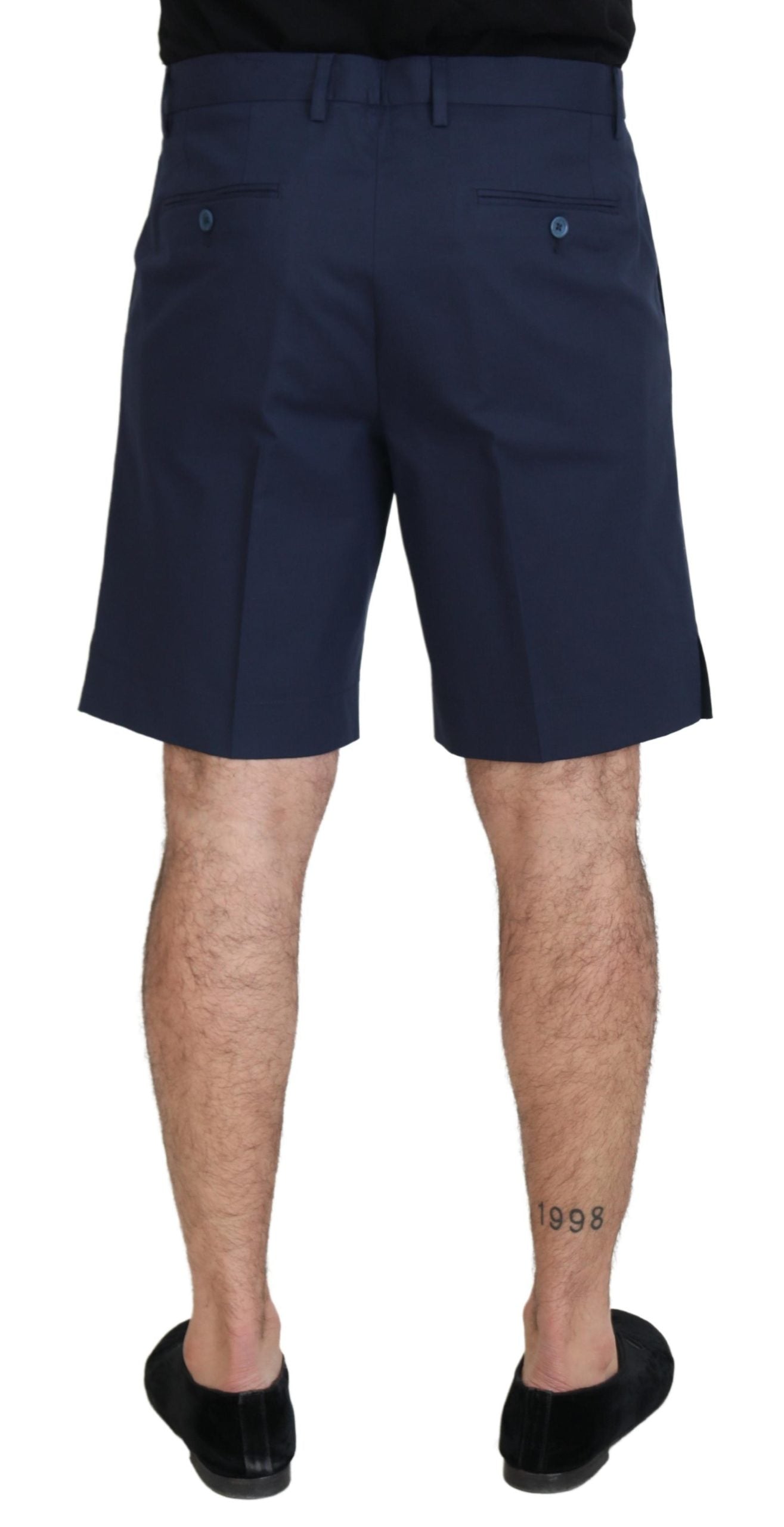 Dolce & Gabbana Pantalones cortos casuales de algodón elástico tipo chino en azul