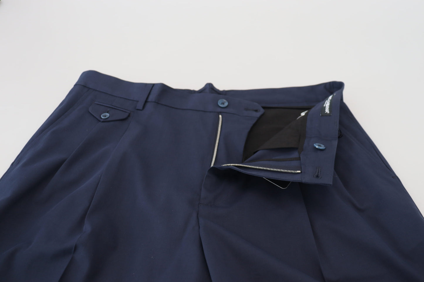 Dolce & Gabbana Pantalones cortos casuales de algodón elástico tipo chino en azul