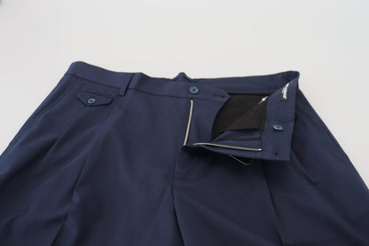 Dolce & Gabbana Pantalones cortos casuales de algodón elástico tipo chino en azul