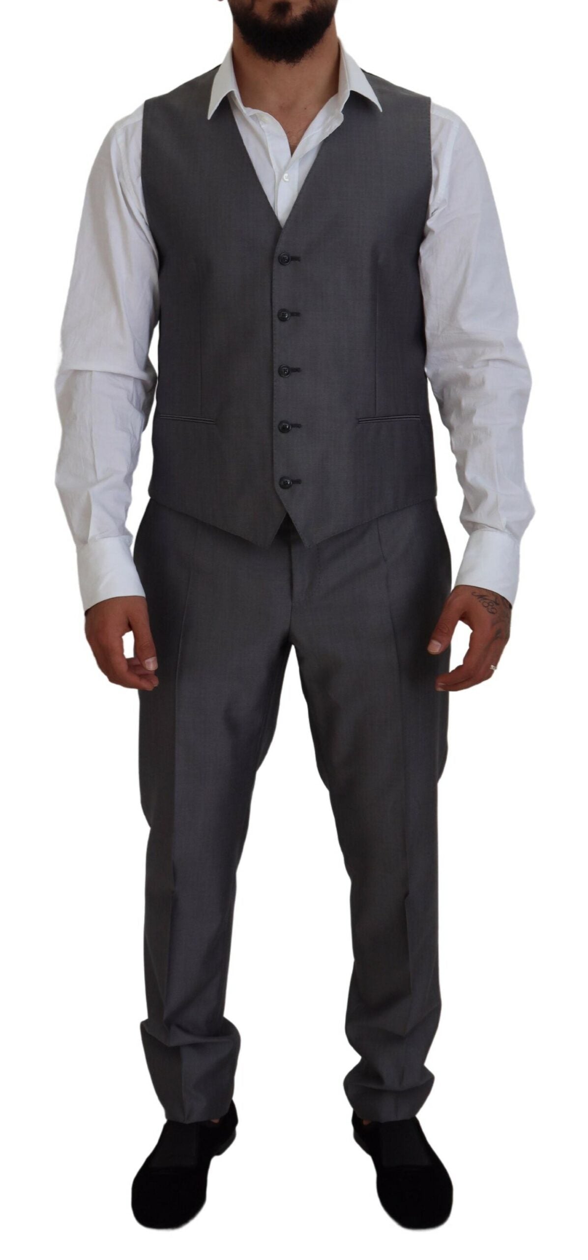 Traje de 3 piezas entallado SICILIA gris de Dolce & Gabbana