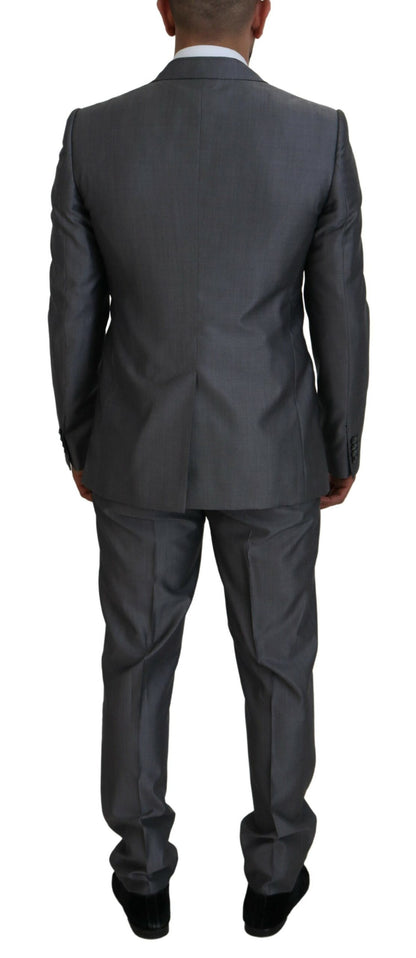 Traje de 3 piezas entallado SICILIA gris de Dolce & Gabbana