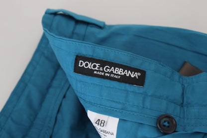 Pantalón chino de algodón azul Dolce & Gabbana