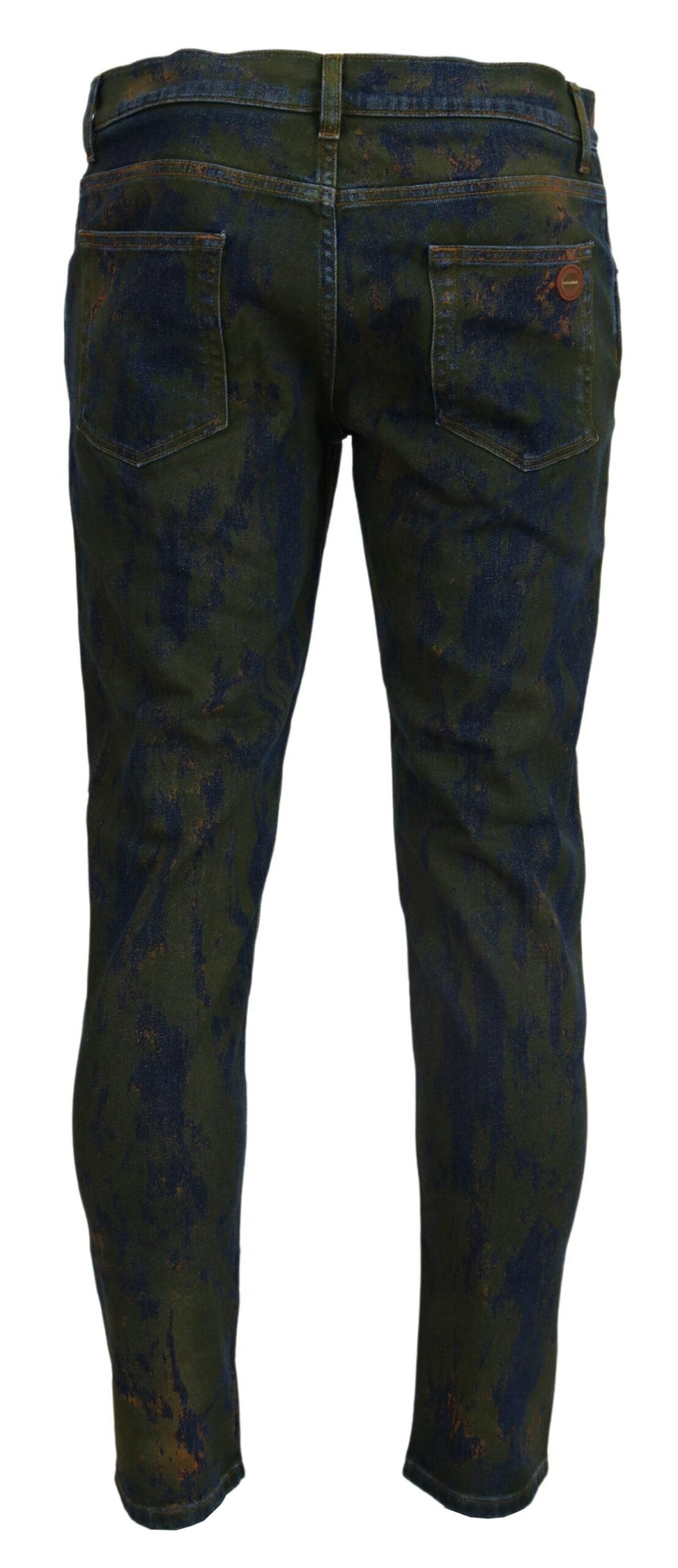 Vaqueros pitillo de algodón Dolce & Gabbana azul verdoso