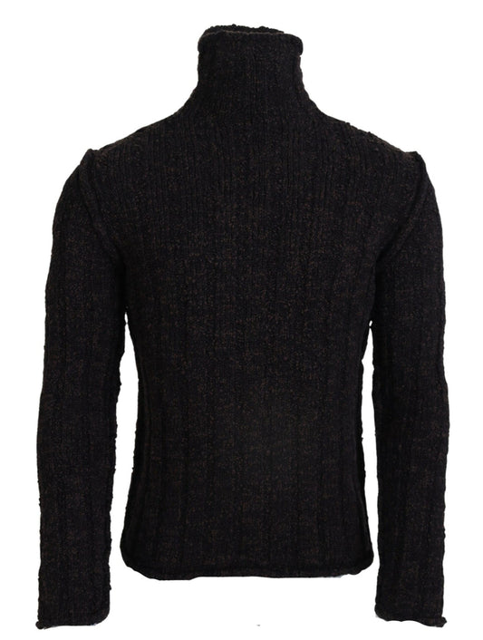 Suéter Dolce & Gabbana de cuello alto de punto de lana marrón
