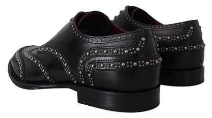 Zapatos Derby Dolce & Gabbana de piel negra con tachuelas