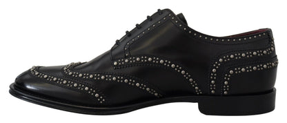 Zapatos Derby Dolce & Gabbana de piel negra con tachuelas