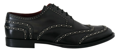 Zapatos Derby Dolce & Gabbana de piel negra con tachuelas