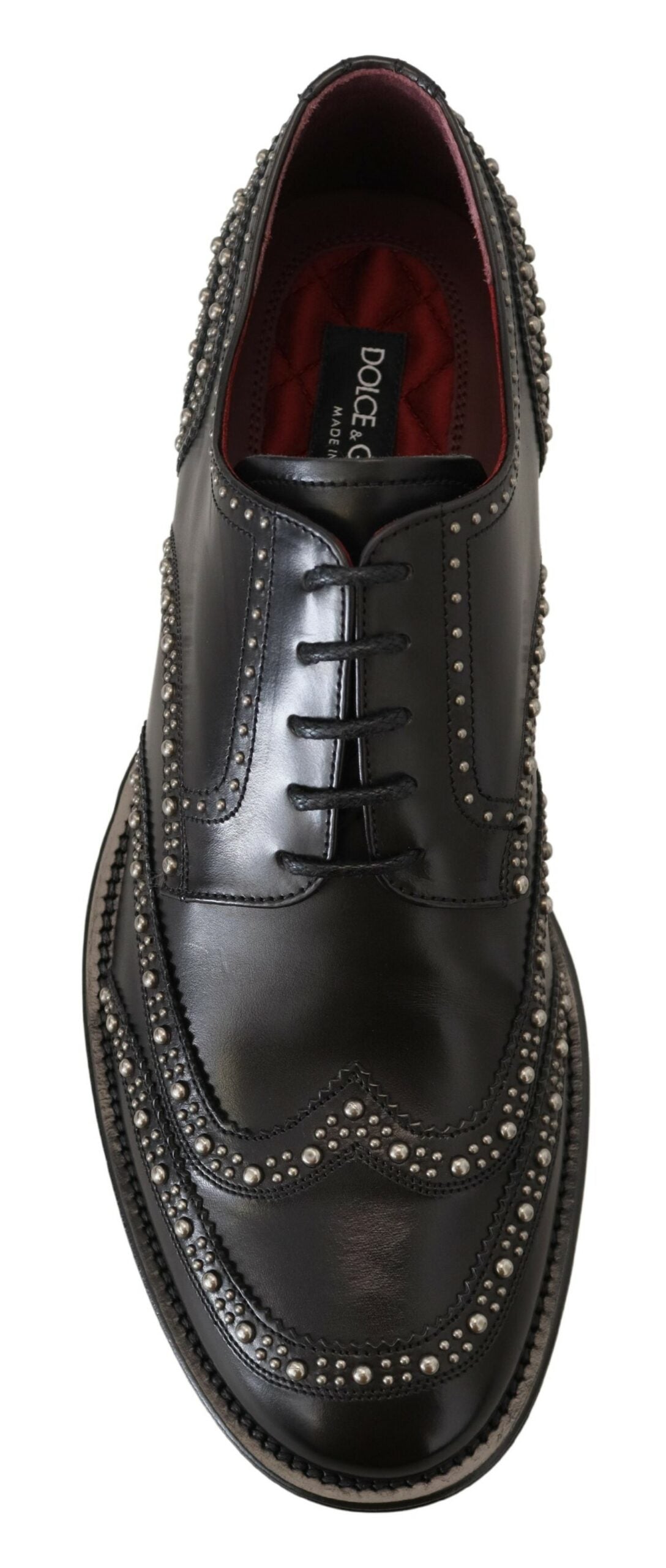 Zapatos Derby Dolce & Gabbana de piel negra con tachuelas