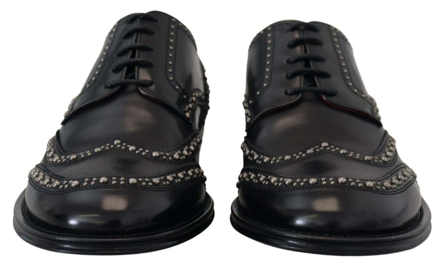 Zapatos Derby Dolce & Gabbana de piel negra con tachuelas