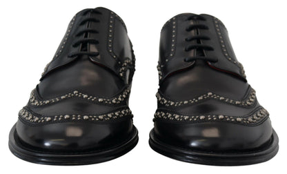 Zapatos Derby Dolce & Gabbana de piel negra con tachuelas