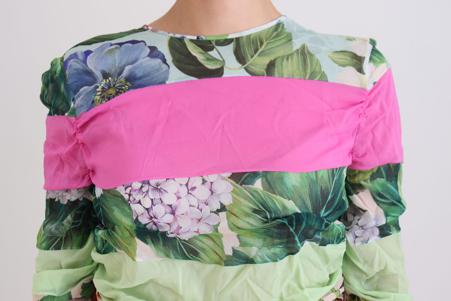 Vestido de tubo ceñido Dolce & Gabbana de seda multicolor con estampado floral