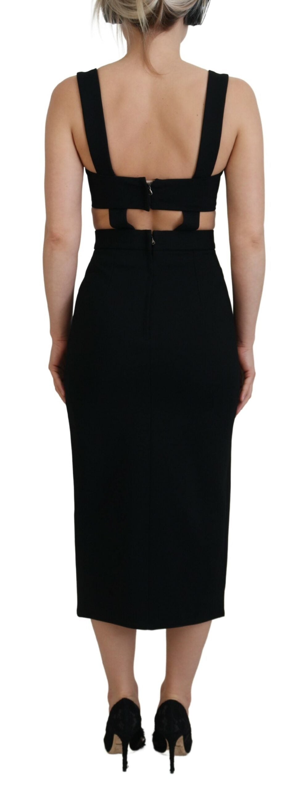 Vestido Midi Ceñido Dolce & Gabbana Negro de Viscosa