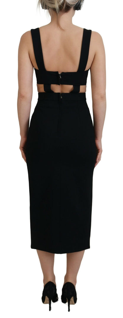 Vestido Midi Ceñido Dolce & Gabbana Negro de Viscosa