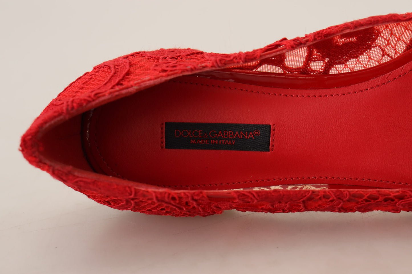 Zapatos planos mocasines Dolce & Gabbana de cristal rojo Taormina