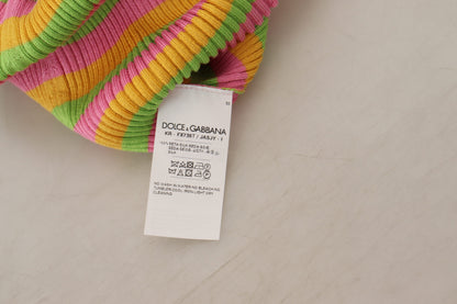 Top de tirantes sin mangas de seda multicolor Dolce & Gabbana