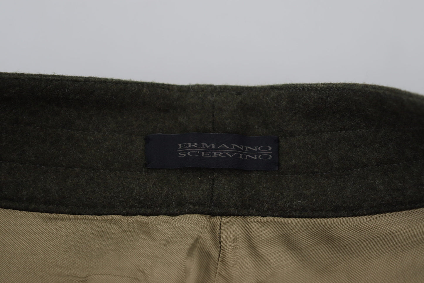 Pantalones cónicos Ermanno Scervino para mujer, de color verde y con cordones en la pernera