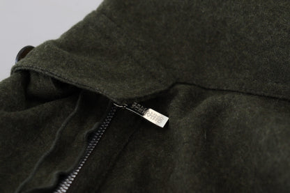 Pantalones cónicos Ermanno Scervino para mujer, de color verde y con cordones en la pernera