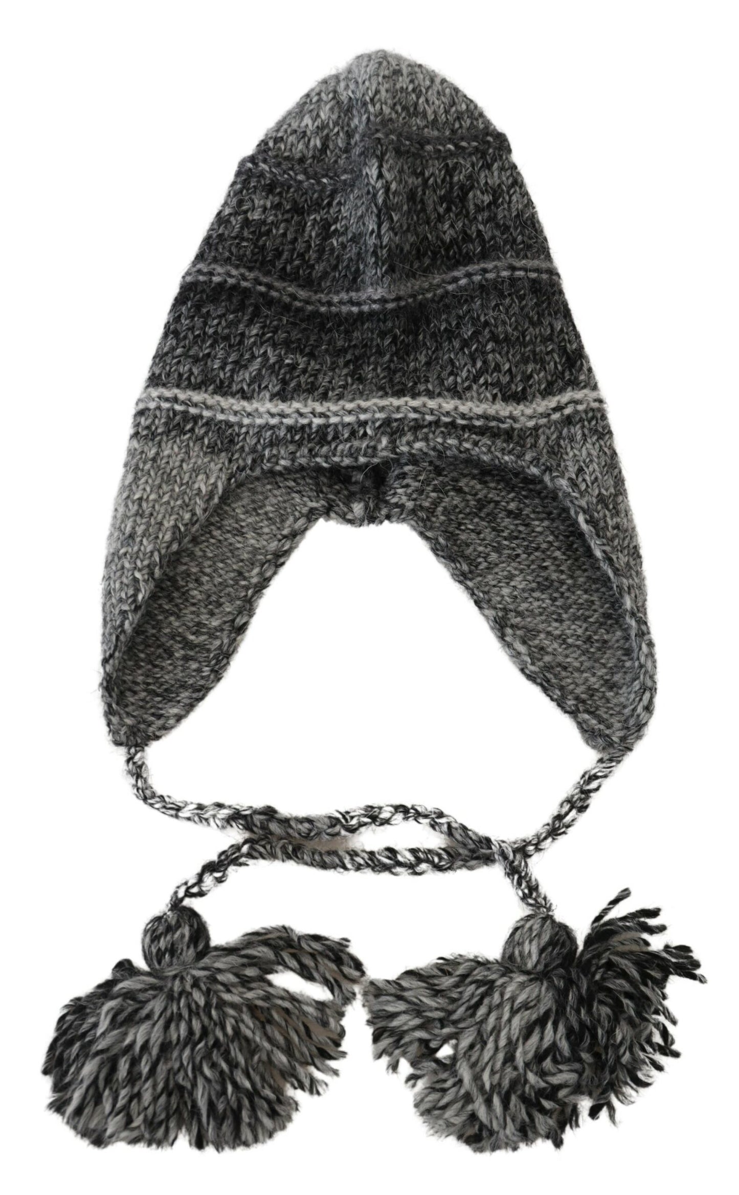 Gorro de punto Dolce & Gabbana gris cálido con forro polar y orejeras
