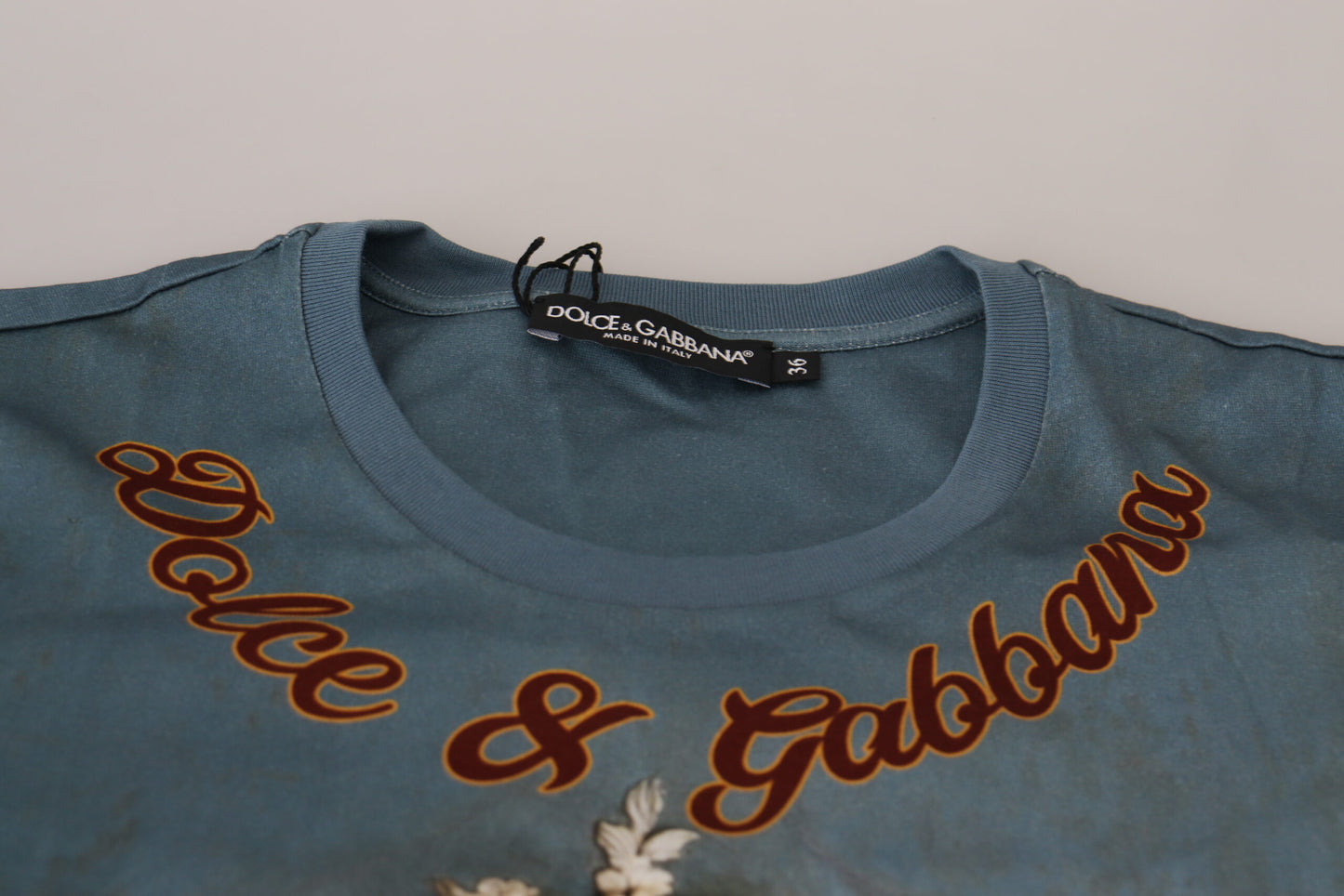 Camisa con Estampado de Ángel y Logotipo DG Multicolor Dolce & Gabbana
