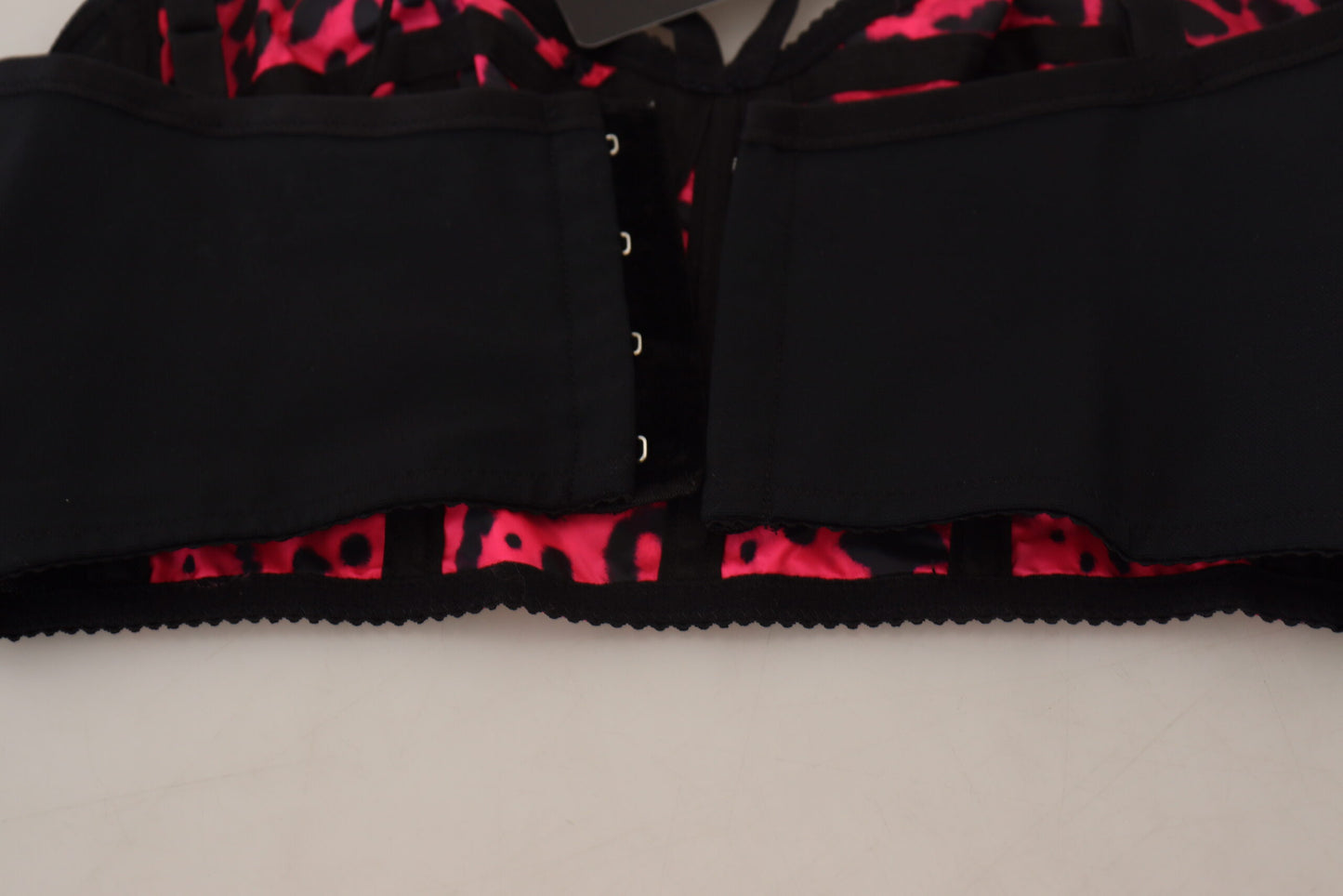 Top corsé bustier corto con estampado de leopardo rosa de Dolce & Gabbana