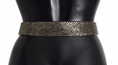 Cinturón de lentejuelas Dolce & Gabbana Multicolor con hebilla ancha de cristal