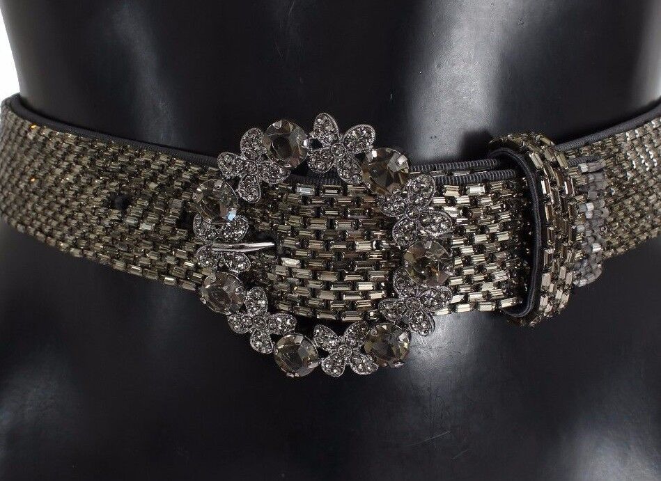 Cinturón de lentejuelas Dolce & Gabbana Multicolor con hebilla ancha de cristal