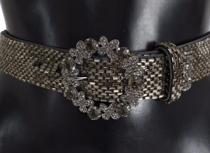 Cinturón de lentejuelas Dolce & Gabbana Multicolor con hebilla ancha de cristal