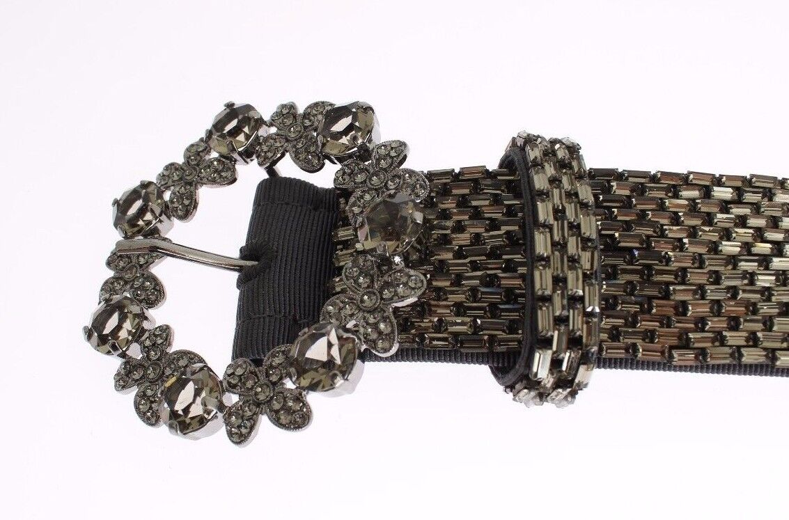 Cinturón de lentejuelas Dolce & Gabbana Multicolor con hebilla ancha de cristal