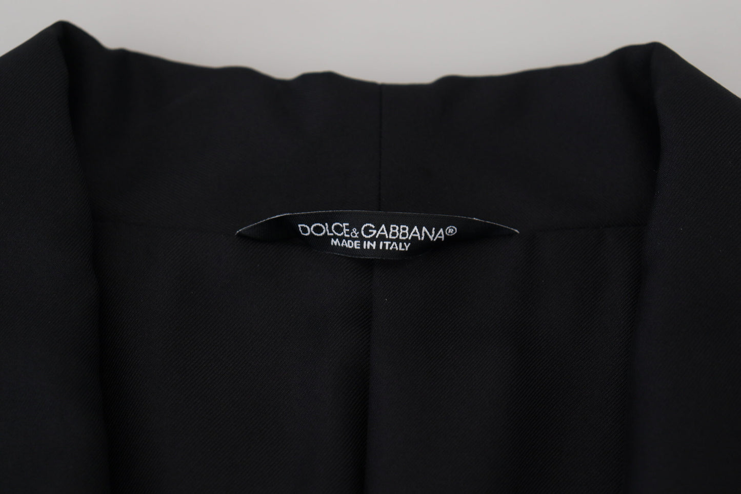 Dolce & Gabbana Chaqueta de hombre con raya, parche DG y bata negra