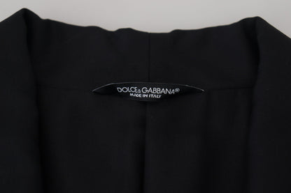 Dolce & Gabbana Chaqueta de hombre con raya, parche DG y bata negra