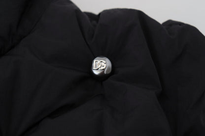 Chaqueta sin mangas negra Dolce & Gabbana con adorno metálico DG