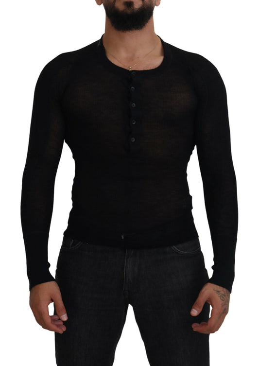 Suéter Dolce & Gabbana de cachemir negro con botones