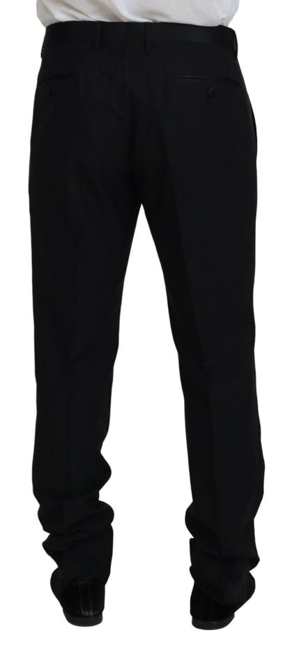 Vestido negro Dolce & Gabbana Pantalón de lana y seda