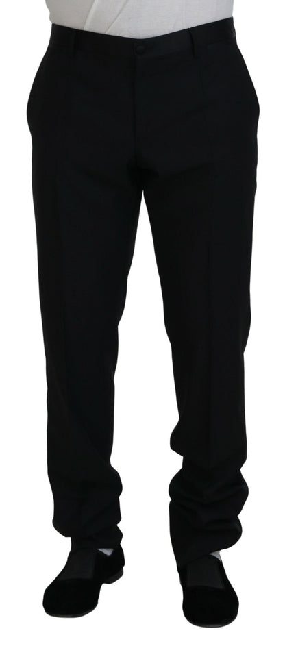Vestido negro Dolce & Gabbana Pantalón de lana y seda