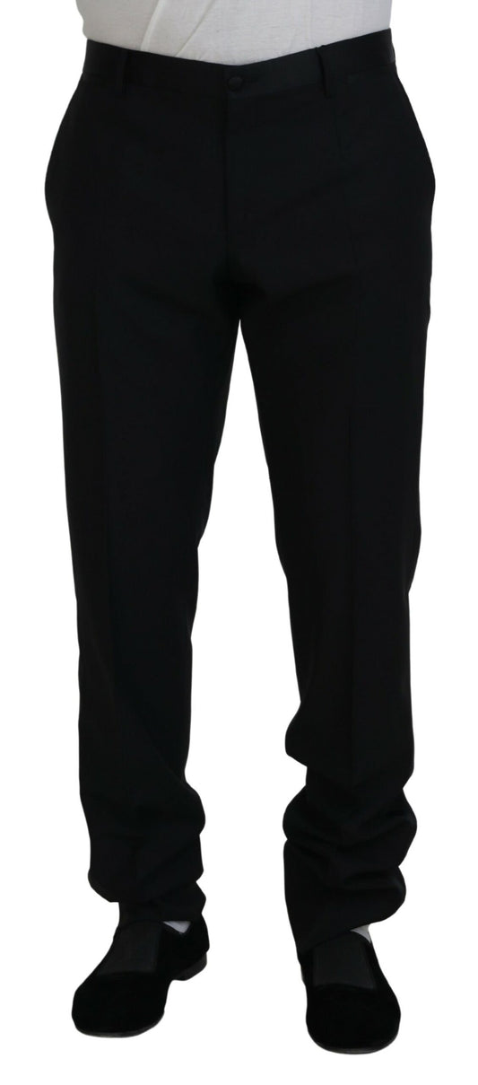 Vestido negro Dolce & Gabbana Pantalón de lana y seda