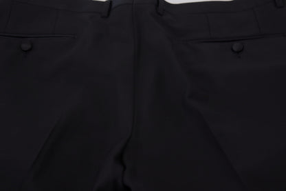 Vestido negro Dolce & Gabbana Pantalón de lana y seda