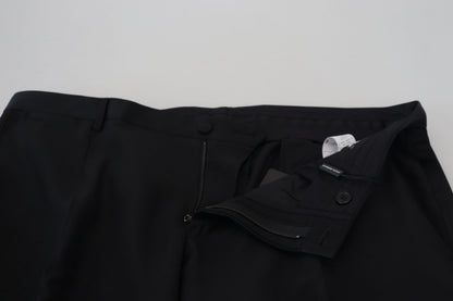 Vestido negro Dolce & Gabbana Pantalón de lana y seda