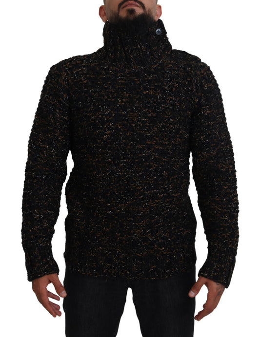 Dolce & Gabbana Suéter de cuello alto marrón Fatto A Mano